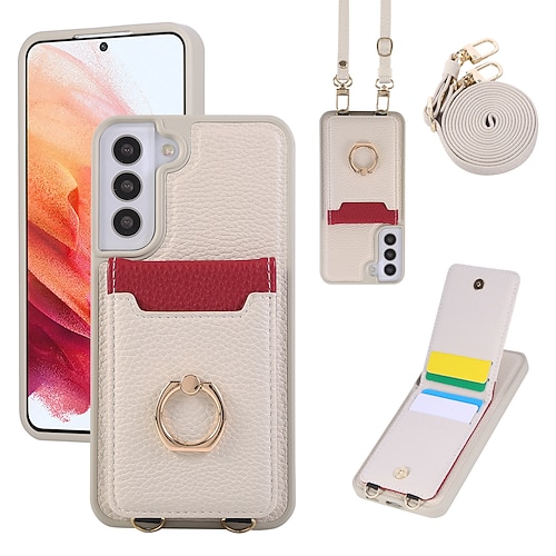 Handy Hülle Handyhüllen Für Samsung Galaxy S26 Ultra Plus S25 S24 S23 Ultra Plus S24 FE S22 Plus Ultra Brieftaschenhülle mit Trageriemen Ständer Kartenfach Retro 3D Zeichentrick TPU PU-Leder Image