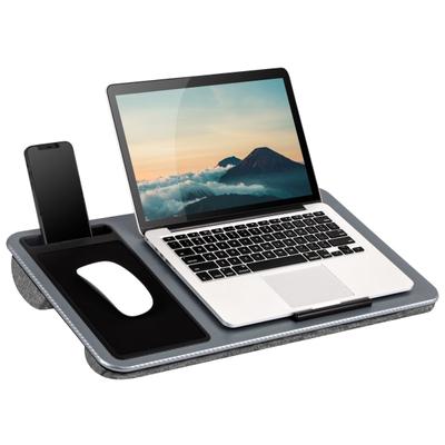 Lapgear Home Office Lap Desk, 2-5/8"h X 21-1/8"w X 2-5/8"d, Silver Carbon