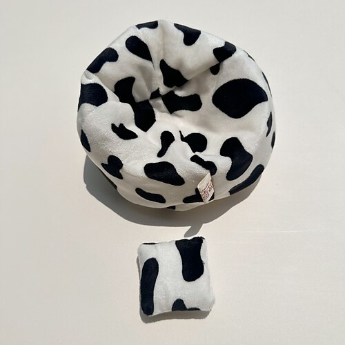 Mini-Sofa für 17 cm Vinyl-Puppe (KEINE PUPPE) weiche faule Miniatur-Couch für Puppenhaus süße Möbel-Dekoration für Puppenräume Mini-Sofa-Zubehör für Ausstellung oder Sammlung Weihnachtsgeschenk Image