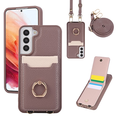 Handy Hülle Handyhüllen Für Samsung Galaxy S25 S24 S24 FE S23 Ultra Plus S22 Plus Ultra Brieftaschenhülle mit Trageriemen Ständer Kartenfach Retro 3D Zeichentrick TPU PU-Leder Image