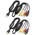 Scheda di acquisizione video USB VHS TV DVD VCR Adattatore di registrazione audio S-video A/V Convertitore video da 3RCA a USB per PC desktop portatile