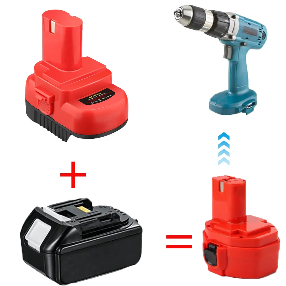 MT18PA14 Akku-Adapter-Konverter für Makita 18 V Lithium-Akkus für Makita 12 V/14,4 V Ni-Mh-Akku Elektrowerkzeuge Bohrer Image