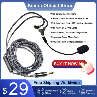 New Celest Ruyi With Detachable Boom Microphone Earphone Upgrade Cable IEM Audio Pickup Gaming Esports Livestreaming Mic Headset