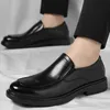 Business Leder Männer Formale Schuhe Luxus Marke männer Sport Schuhe Müßiggänger Atmungsaktive Slip auf Schwarz Driving Schuhe Plus Größe 37-45