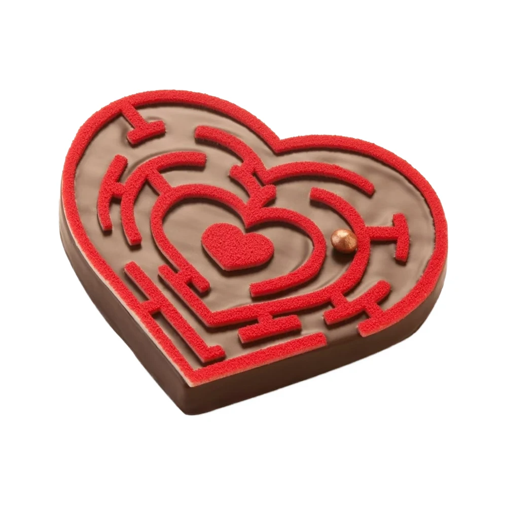 Valentinstag Herzförmige Mousse Kuchen Form Silikon Kuchen Form Küche Backen Liefert Party Dessert Werkzeuge Gebäck Backformen Image