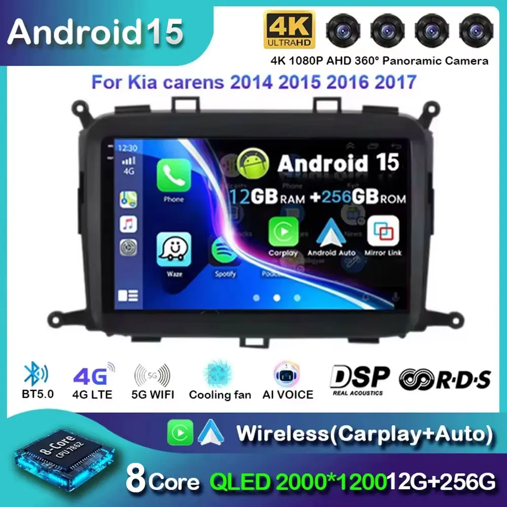 Android 15 für Kia Carens 2013 2014 2015 2016 2017 2018 Autoradio Multimedia Video Player Navigation GPS Autoradio Audio Auto BT Image