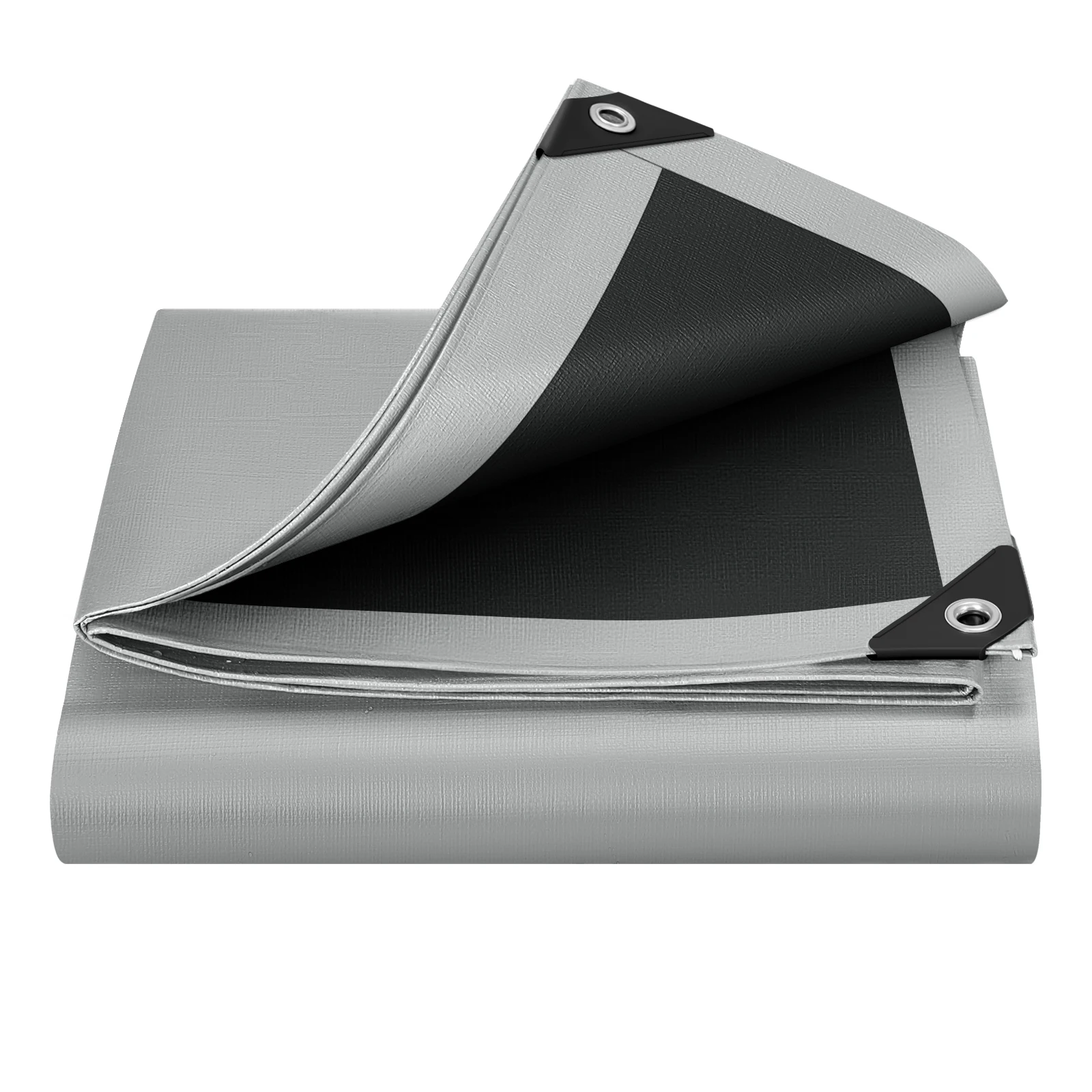 WOLTU Wasserdichte PE-Markise, robuste Plane, Blattabdeckung mit Ösen für Gartenmöbel, Hutch, Trampolin, Holz, Auto, Camping