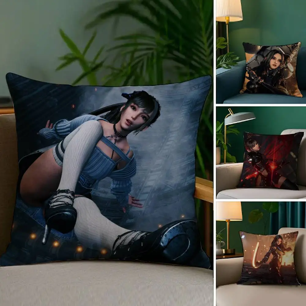 Game S-Stellar B-Blade Kissenbezug, Plüschstoff, weicher doppelseitiger Druck, Sofa-Kissenbezug, Überwurf-Kissenbezüge Image