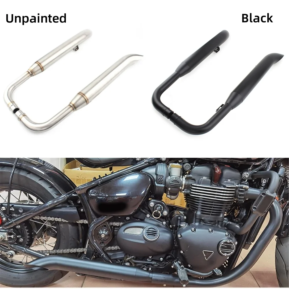 Motorrad Auspuff Edelstahl Für Triumph Bonneville Bobber T100 T1200 Speed Master Auspuffanlage Moto Zubehör Image