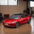 1:32 2024 Tesla Modell 3 Legierung Auto Modell Druckguss Metall Auto Fahrzeuge Modell hohe Simulation Sound Licht Sammlung Kinder Geschenk