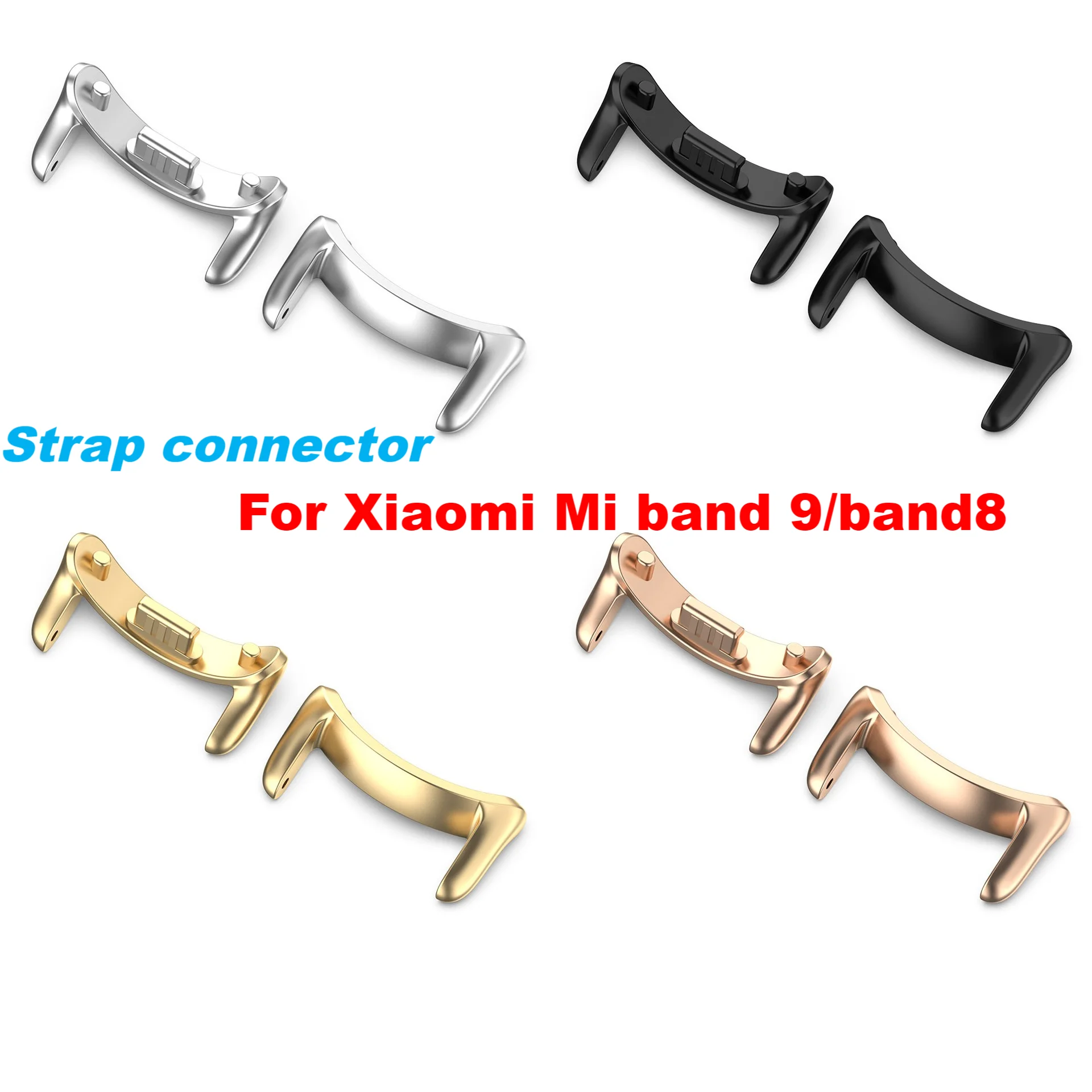1 paar Adapter Für Xiaomi Mi band 9/Mi band 8/8 9NFC Armband Stecker Armband edelstahl Smart uhren zubehör Image