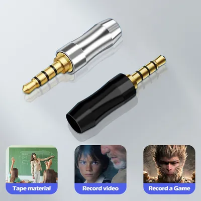 Mikrofon 3,5mm Audio Metall Stecker Tragbare Hochwertige Aufnahme Gamepad Live Broadcast Mikrofon für PS4 Laptop Handy Image