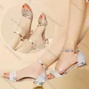 Comemore Gold Silber Niedriger Absatz Römische Sandalen Party Hochzeit Peep Toe Elegante Damenschuhe