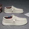 Plus Größe 47 Sommer Herren Loafer Flache Leinwand Freizeitschuhe Herren Bootsschuhe Leichte Slip-on