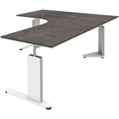 röhr Winkel-Schreibtisch »Objekt Plus« rechts mit C-Fuß grau, 180x82x820 cm Image