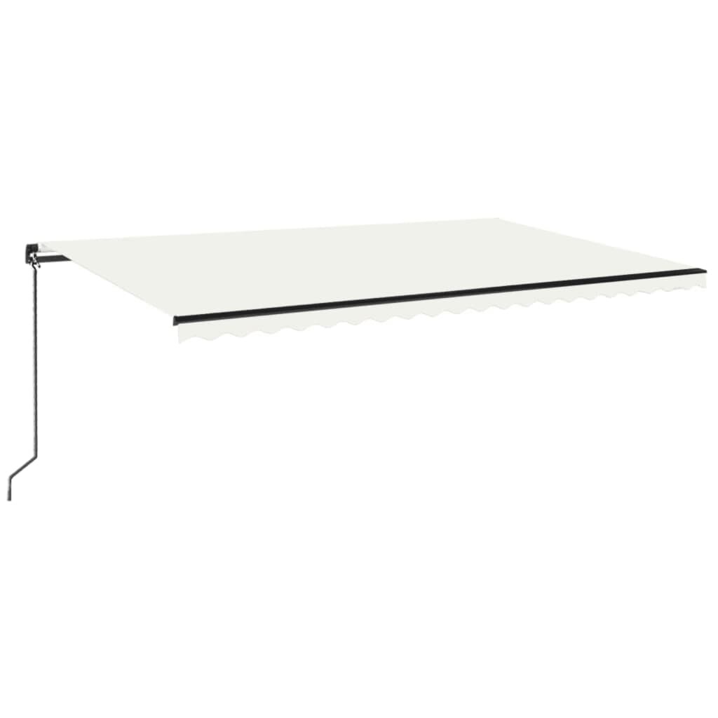 vidaXL Markise Manuell Einziehbar 500x350 cm Creme Image