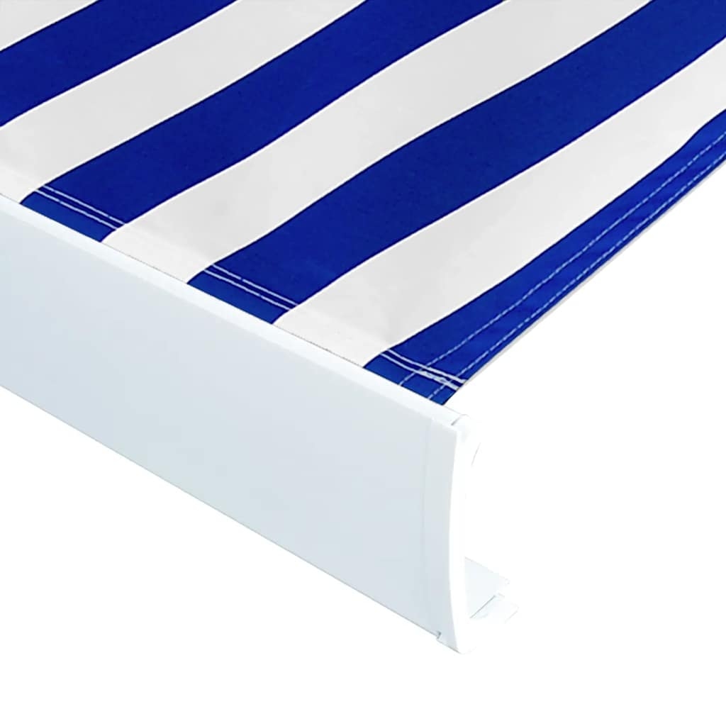 vidaXL Markisenbespannung Canvas Blau & Weiß 350x250 cm Image