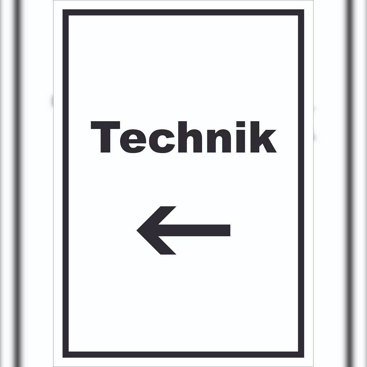 HB-Druck Technik Schild mit Text und Richtungspfeil links Hauswirtschaftsraum hochkant A6 (105x148mm) Image