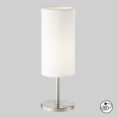 EASY BY FHL LED Tischleuchte "Kira", grau (nickelfarben), Ø 10,00cm H: 30,00cm, Lampen, Tischleuchte,Stoffschirm,Schnurschalter,Hochwertige Verarbeitung Image