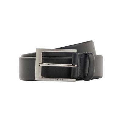 Ledergürtel BOSS, Damen, Gr. 115, schwarz, Leder, unifarben, klassisch, Gürtel, aus Nappaleder mit BOSS Logo-Dornschliesse Image