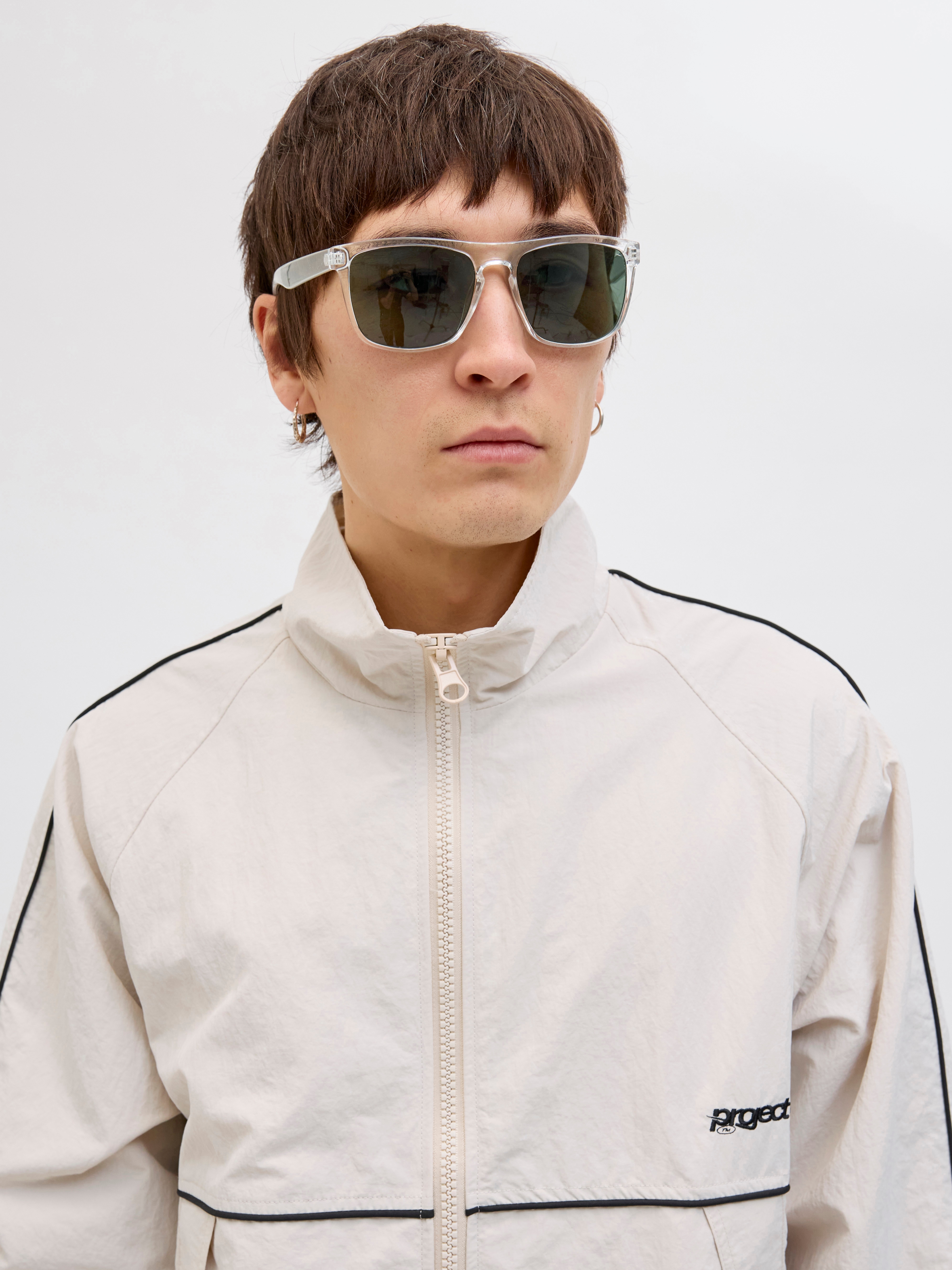 Sonnenbrille JACK & JONES "JACRYDER SUNGLASSES NOOS", Damen, blanc de blanc detail:j7712, 00, unifarben, Sonnenbrillen Image