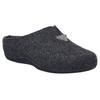 Hausschuh JOSEF SEIBEL "Cholet 06", Damen, Gr. 40, anthrazit kombiniert, Filz, Basic, Schuhe, Pantoffel, Slipper mit dezentem Absatz und in Weite H