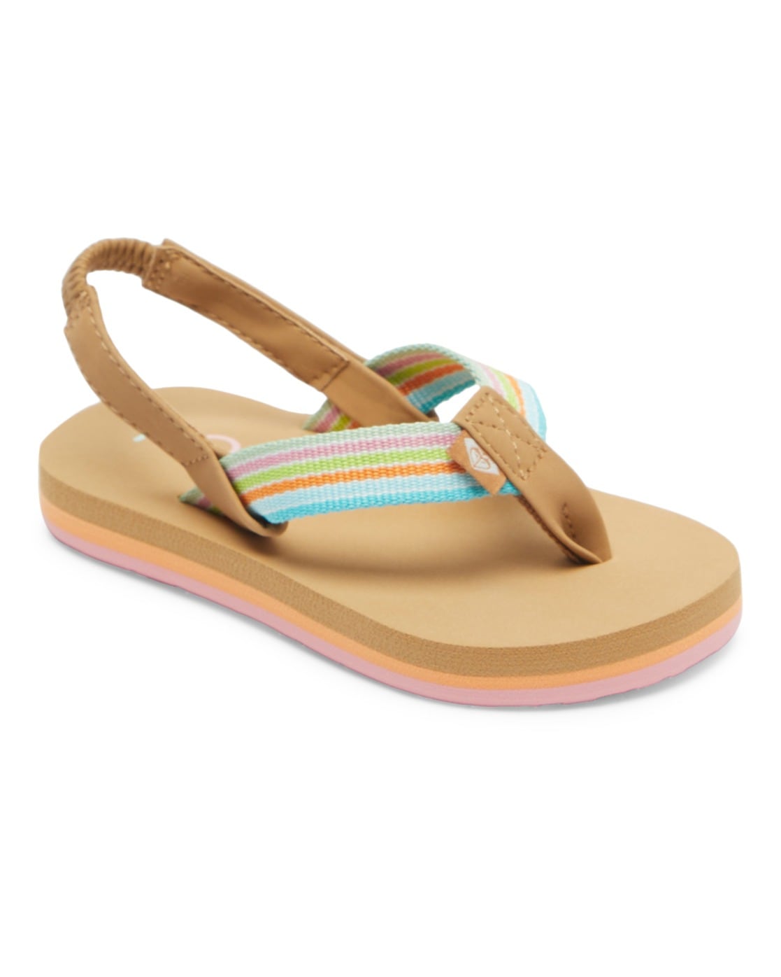 Sandale ROXY "Colbee", Gr. 5(20,5), bunt (weiß, orange, pink), Obermaterial: 85% Polyester/15% synthetisches PU, Futter:, Außensohle: 100% Gummi, Schuhe Image