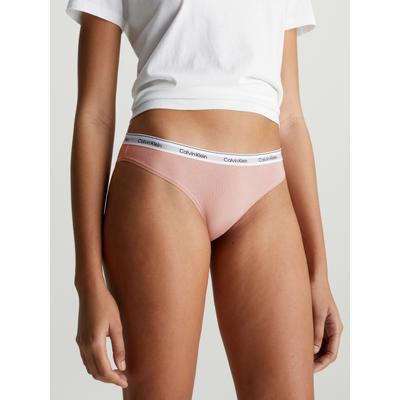 Bikinislip "BIKINI (LOW-RISE)", Damen, Gr. XXXL (48), rosa (subdued), Jersey, Obermaterial: 90% Baumwolle, 10% Elasthan, CALVIN KLEIN UNDERWEAR, unifarben, körpernah, Unterhosen, mit Logobund Image
