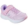 Sneaker SKECHERS "MICROSPEC TREAD", Kinder, Gr. 28, bunt (rosa, lavendel), Lederimitat, Textil, kontrastfarbene Details, sportlich, Schuhe, Klettschuh mit Gummizug, Größenschablone zum Download