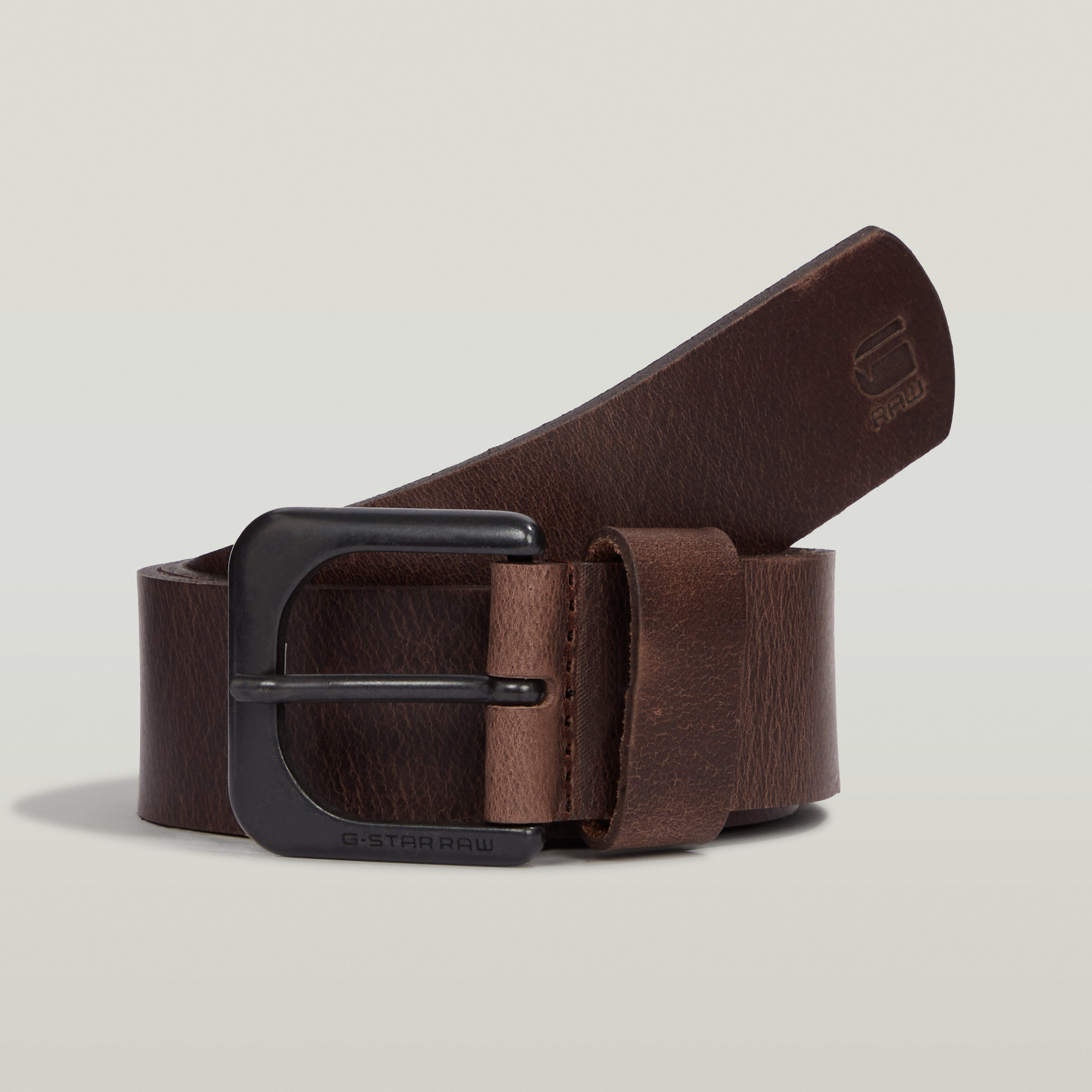 Ledergürtel G-STAR "Zed Belt", Herren, Gr. 85, braun (dk braun, bla), Leder, Gürtel Ledergürtel