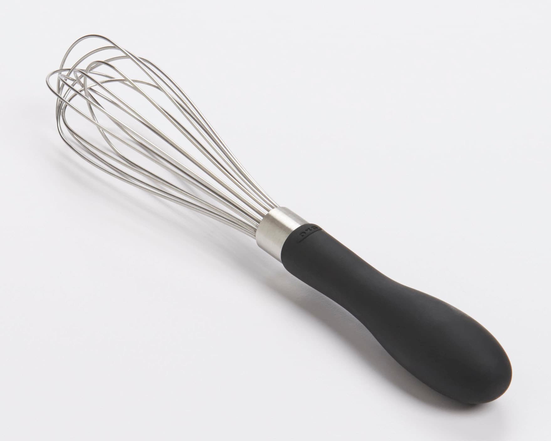 Schneebesen OXO GOOD GRIPS, schwarz (edelstahl, schwarz), B:3,2cm, Edelstahl, Schneebesen, kompakte Größe von 18,5 cm Image