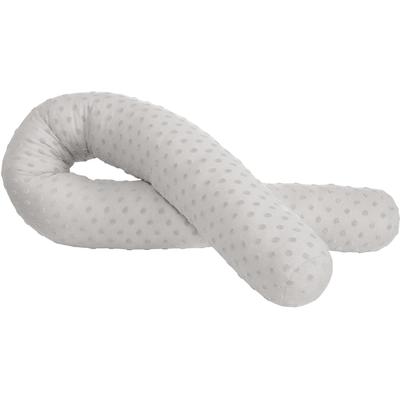 Nestchenschlange ROBA "Lil Planet, silbergrau", grau (silbergrau), Obermaterial: 80% Baumwolle, 20% Polyester. Füllung: 100% Polyester, Bettnestchen, GOTS made with organic materials, zertifiziert durch BCS 36081 Image