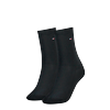 Socken TOMMY HILFIGER "TH WOMEN SOCK CASUAL 2P", Damen, Gr. 39-42, blau (midnight blau), Baumwollmischung, Polyamid, Elasthan, elastisch, Socken, mit flacher Zehennaht