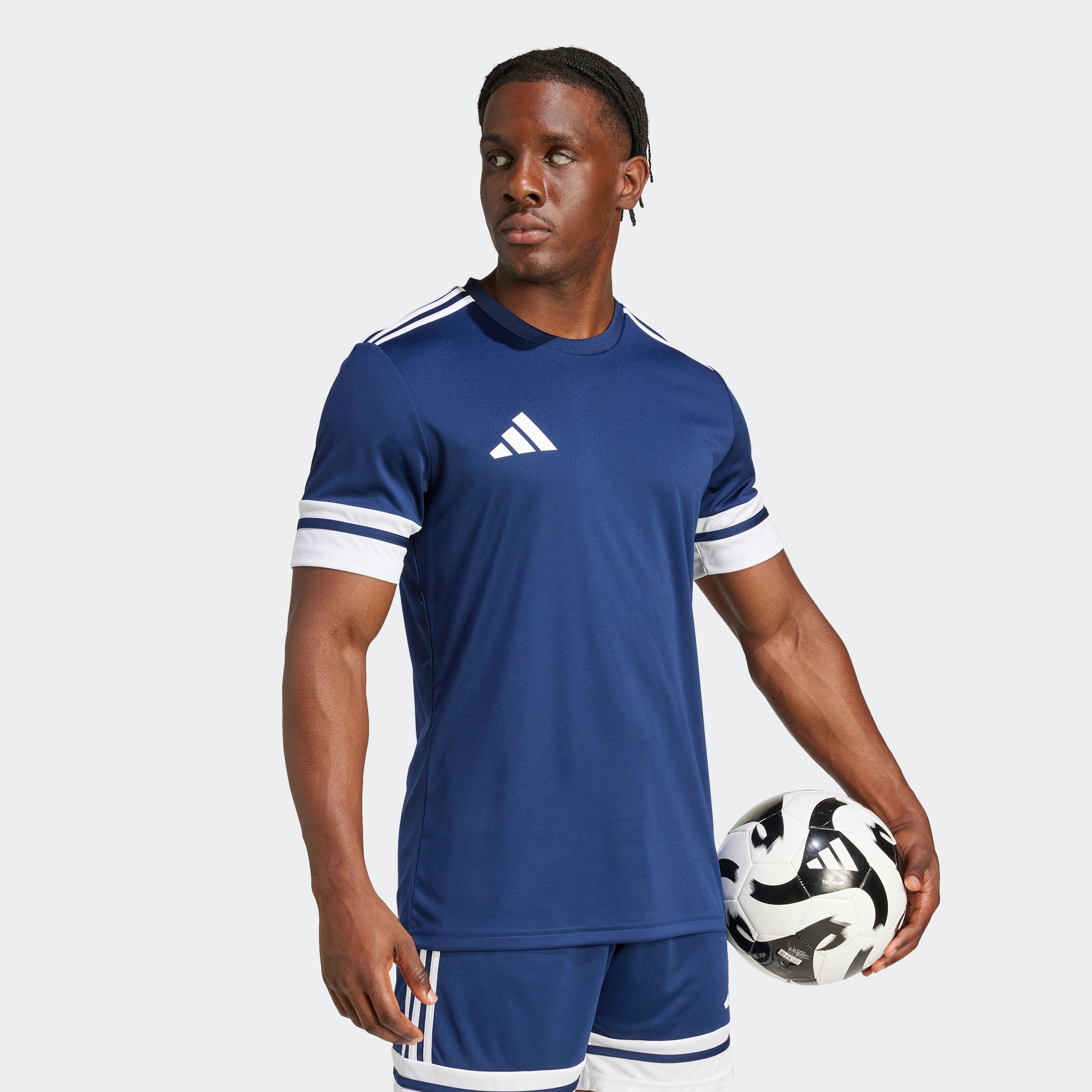 Fußballtrikot ADIDAS PERFORMANCE "SQUA25 JSY M", Herren, Gr. 3XL, blau (team navy blau 2, weiß), Obermaterial: 100% Polyester, Rundhals, Trikots Fußballtrikot