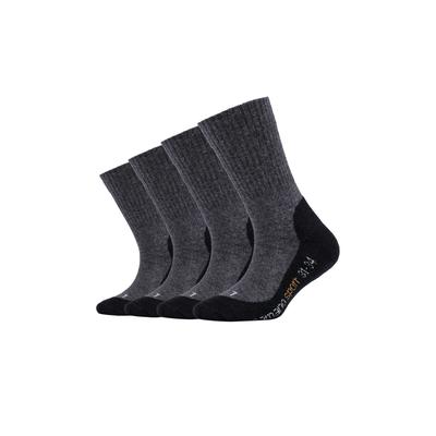 Funktionssocken CAMANO "function", Kinder, Gr. 27-30, grau (anthrazit, meliert), Materialmix, metallisierte Fasern, normal, Socken Sportsocken, mit verstärkten Belastungszonen an Ferse und Spitze Image