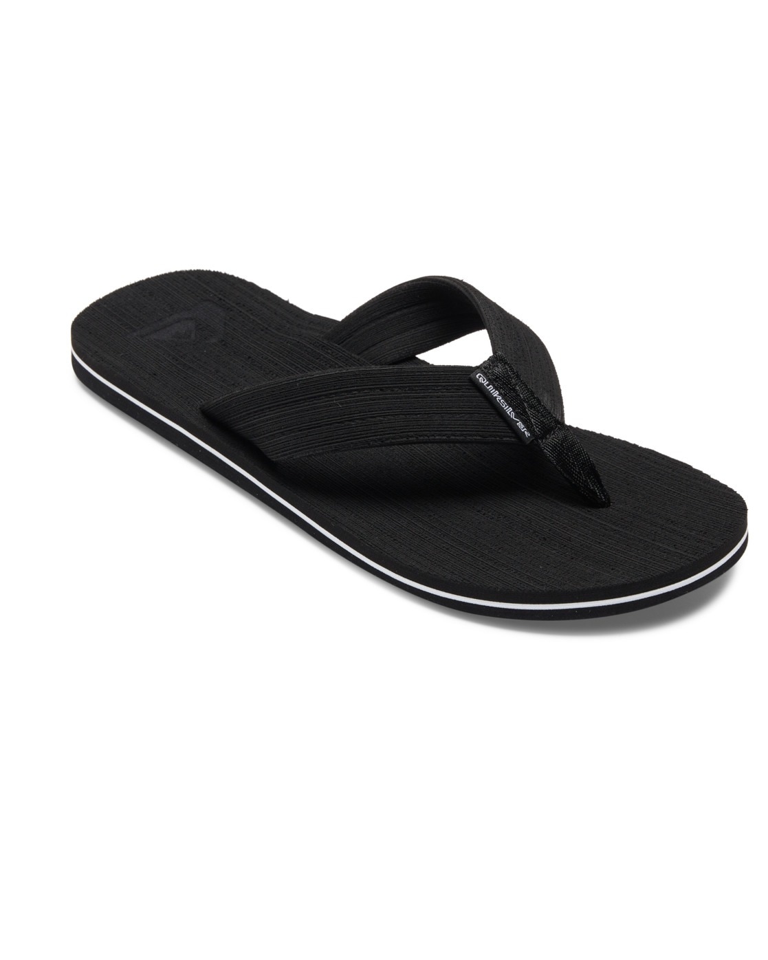 Sandale QUIKSILVER "Molokai Layback", Herren, Gr. 9(42), schwarz-weiß (schwarz, weiß, schwarz), Obermaterial: Synthetikmaterial / Außensohle: Moosgummi, Schuhe Sandale