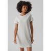 Jerseykleid VERO MODA "VMSASHAMILLA SS SWEAT DRESS NOOS", Damen, Gr. XL (42), N-Gr, grau (light grau melange), Jersey, Obermaterial: 82% Polyester, 18% Baumwolle, meliert, casual, normal, Rundhals, Kurzarm, Kleider
