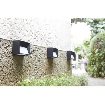 Außen-Wandleuchte LUXFORM "Solar-Intelligente Hybrid-Wandleuchte - Maryland", schwarz, Lampen, Nach oben und unten strahlende Wandleuchte Image