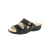 Pantolette BELVIDA, Damen, Gr. 42, schwarz (schwarz, bedruckt), Glattleder, Nubukleder, klassisch, Schuhe