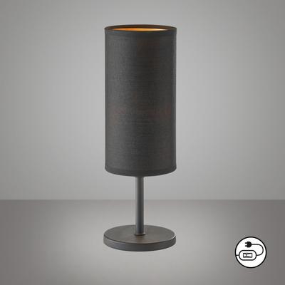 EASY BY FHL LED Tischleuchte "Kira", beige (sandschwarz), Ø 10,00cm H: 30,00cm, Lampen, Tischleuchte,Stoffschirm,Schnurschalter,Hochwertige Verarbeitung Image