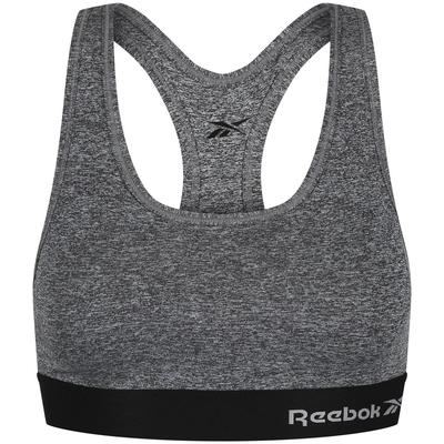 Bustier REEBOK "Simone", Damen, Gr. M, N-Gr, grau (grau marl), Obermaterial: 92% Polyester, 8% Elasthan, unifarben, sportlich, BHs, dehnbarer BH mit Logoschriftzug Image
