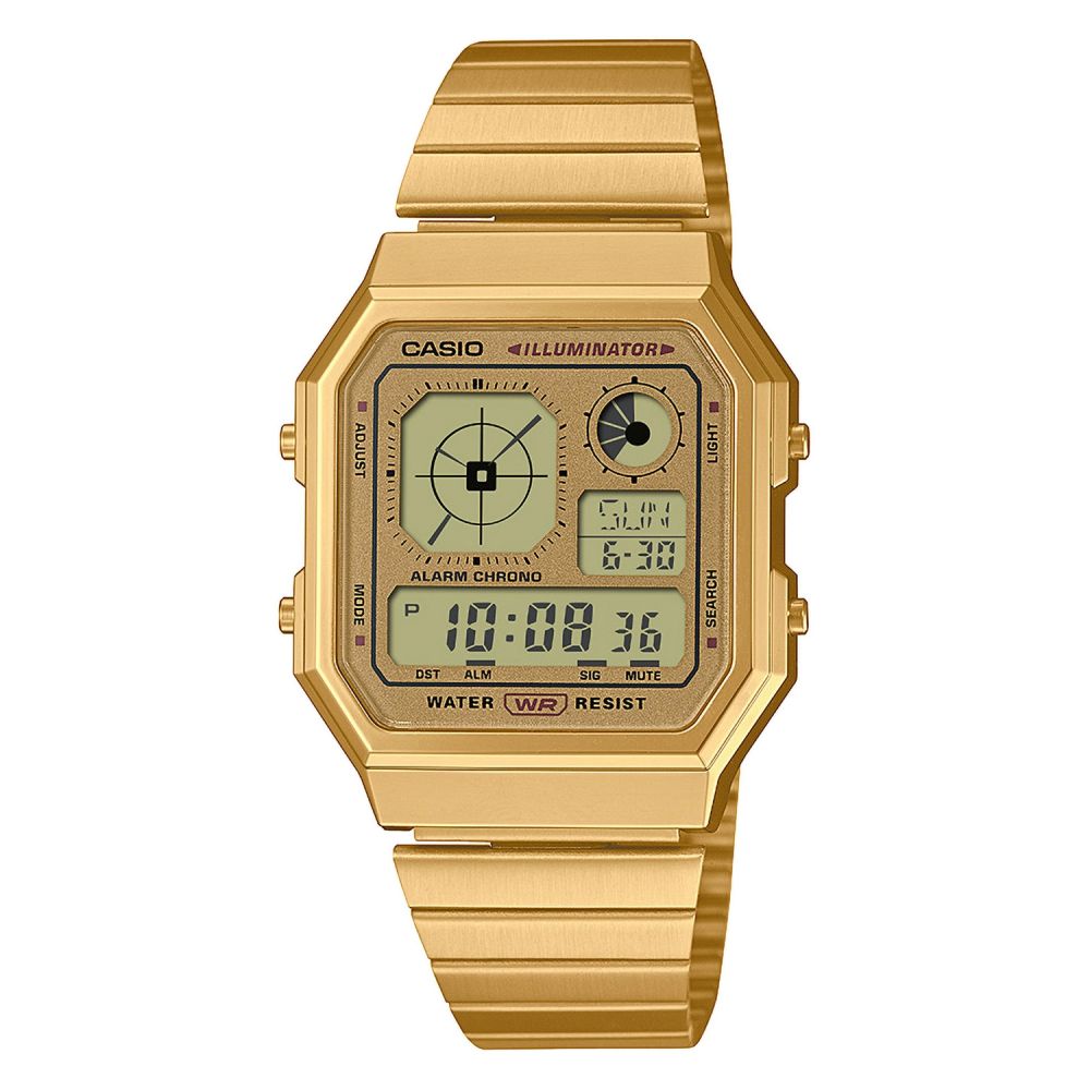 Casio Collection Vintage Unisex's Gold Watch A130WEG-9AEF Stainless Steel - One Size | Casio Sale | Discount Designer Brands