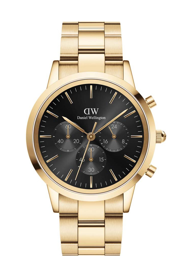 Daniel Wellington DW00100641 Mens Iconic Chronograph Gold 42mm Watch - One Size | Daniel Wellington Sale | Discount Designer Brands
