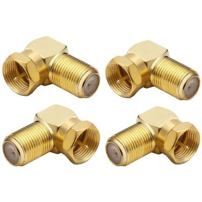 Bluedeer - Sat-Winkel-Adapter Set, 4 Stücke Sat Winkelstecker 90 Grad, F-Winkelstecker, Image