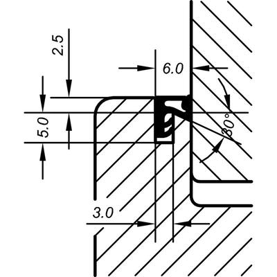 Primo - acf 6020 Überschlagdichtung Dichtung für Fenster Kunststoff braun Image