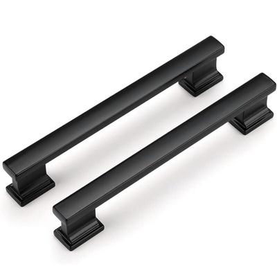 Ymyny - 5er-Pack schwarze Möbelgriffe, 128 mm Lochabstand, Vintage-Küchengriffe, Schubladengriffe Image