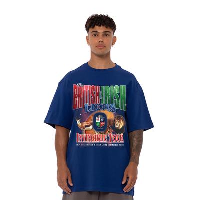 British & Irish Lions x Mitchell & Ness The 1974 Invincible Tour T-Shirt – Marineblau Image