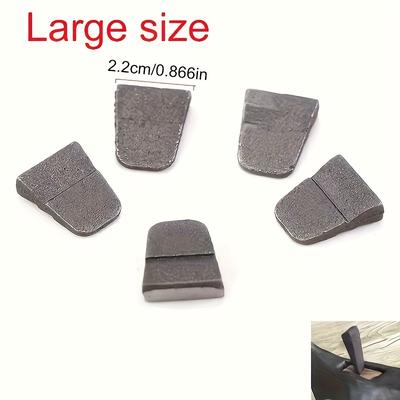 TEMU 5pcs Cast Steel Pads, Wrought Axe Wedges, Hammer Wedges, Wooden Handle Fasteners - Durable Wedges For Axe And Hammer Mounting, Furniture, Household Tool Fastening And Accessories Image