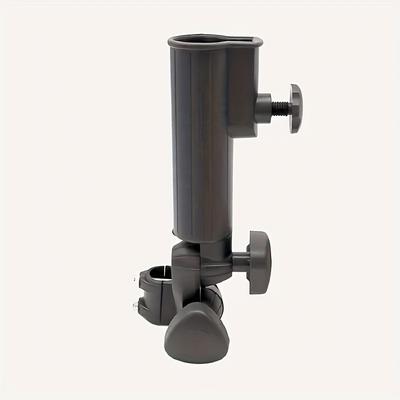 TEMU Umbrella Stand - Umbrella Holder Made Of Durable Pp Material, Black Color, Requires Drilling For Installation. Golf Accessories, Golf Bag Cart Parts. Image