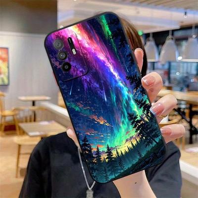 TEMU Vibrant Artistic Tree Phone Cover For Oppo Realme Neo 8i 9i 3 2 6 10 C55 9 6 Pro 5g Shock-resistant Frosted Transparent Image